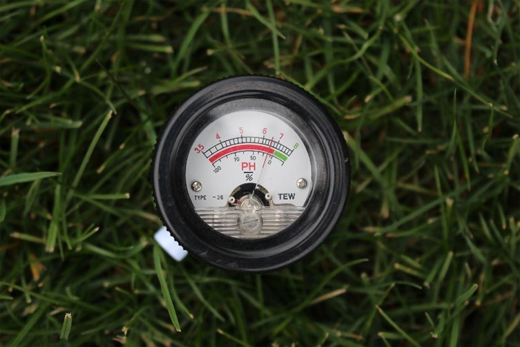 Device to measure soil ph levels and ensure trees are planted in proper location