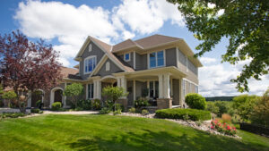 Picture of a home with lush landscaping 